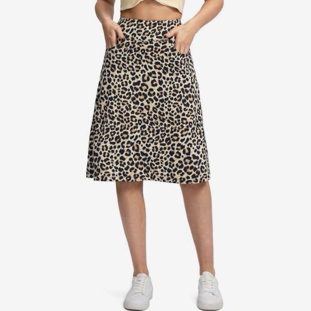 Viodia Women's Sz XXL 25" Knee Length A Line Skorts Skirts Side Zipper Pockets